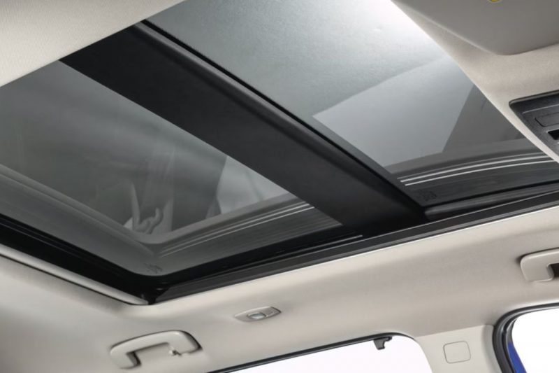 A close-up look at the dual-panel panoramic moonroof on the 2025 Nissan Rogue.