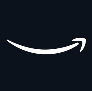 White line indicating a smile on a black background - similar to part of a well-known logo
