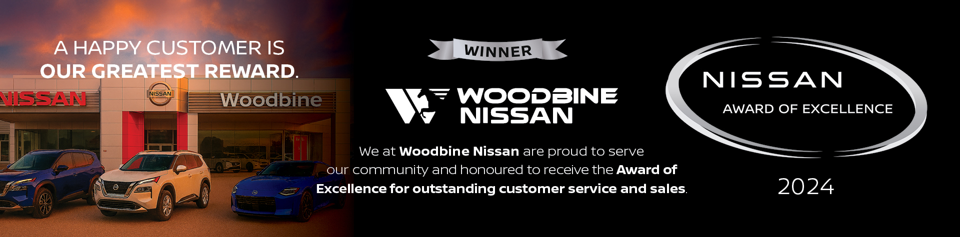 Woodbine Nissan - 2024 Award of Excellence Banners