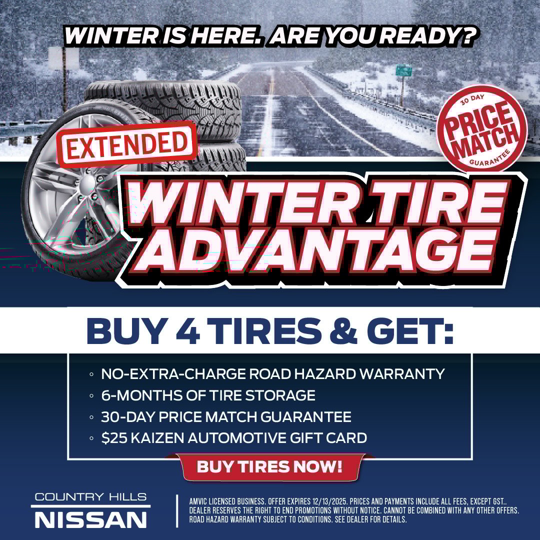 Calgary winter tire specials available at Country Hills Nissan through the Winter Tire Advantage program