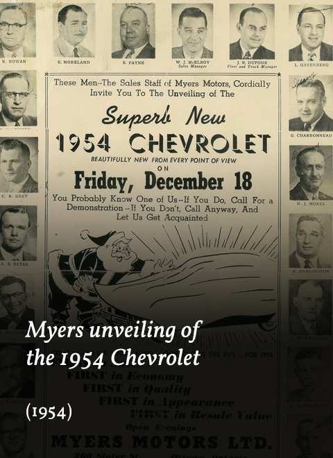 Myers unveiling 1954 Chevrolet